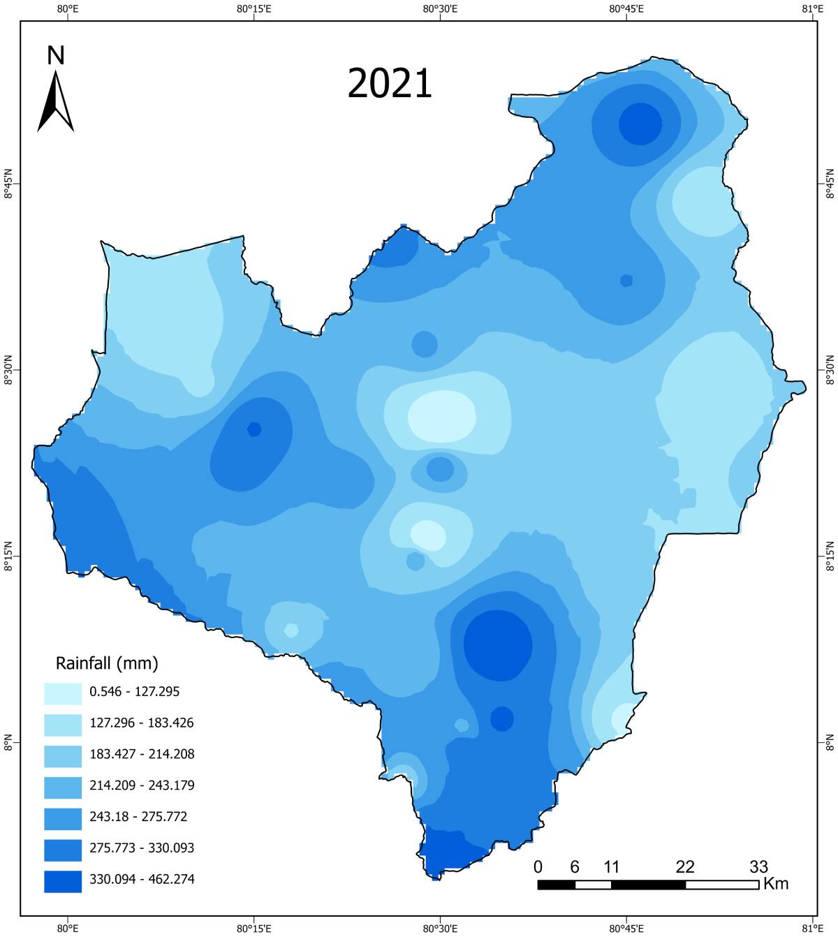 Rainfall Yala 2021